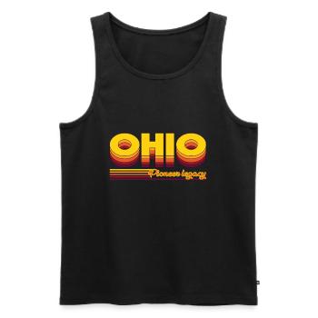 cooles Ohio USA Bundesstaaten Design - Männer Premium Bio Tank Top - Schwarz - Vorne - Michal (187cm)
