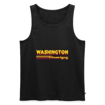 cool Washington USA states design - Men's Premium Organic Tank Top - black - Front - AI Model Male 178 light (178cm)