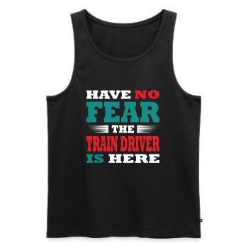 Have no Fear the Zugführer is here Outfit - Men's Premium Organic Tank Top - black - Front - Michal (187cm)