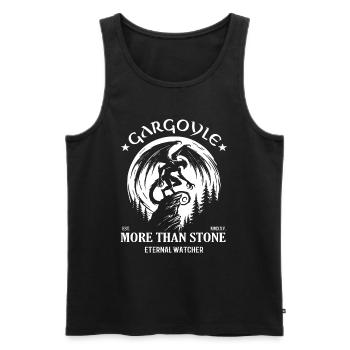 Gargoyle Design – More than Stone: Eternal Watcher - Männer Premium Bio Tank Top - Schwarz - Vorne - AI Model Male 178 light (178cm)