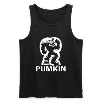 Design de monstre citrouille cool pour le fan d’Halloween - Débardeur bio Premium Homme - noir - Devant - Michal (187cm)