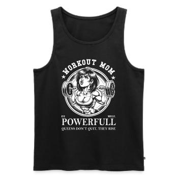 Workout Mom – Design for the Fitness Mom - Men's Premium Organic Tank Top - black - Front - Michal (187cm)