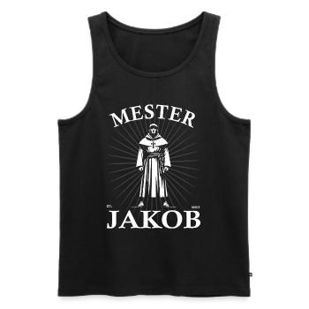 Meister Jakob Design – Children's Song with Heart - Men's Premium Organic Tank Top - black - Front - AI Model Male 178 light (178cm)