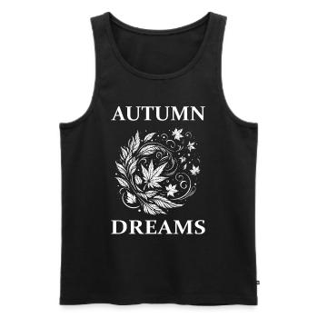 Design d’automne – Magie des feuilles tombantes - Débardeur bio Premium Homme - noir - Devant - AI Model Male 178 light (178cm)