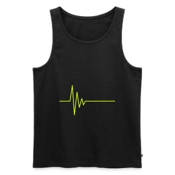 EKG Herzschlag - Männer Premium Bio Tank Top - Schwarz - Vorne - AI Model Male 178 light (178cm)