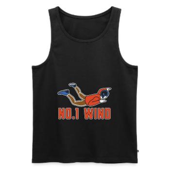 Indoor Skydiving - Men's Premium Organic Tank Top - black - Front - AI Model Male 178 light (178cm)