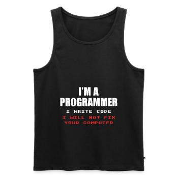 Programmierer Geek Computer Programmierung Coder L - Männer Premium Bio Tank Top - Schwarz - Vorne - AI Model Male 178 light (178cm)