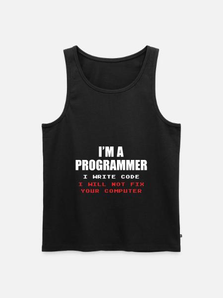 Programmør Geek Computer Programmering Coder L - Herre Premium økologisk tanktop - sort