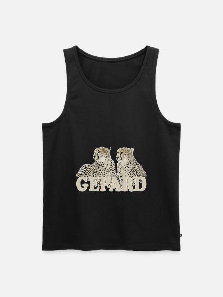 cheetah - Men's Premium Organic Tank Top - black