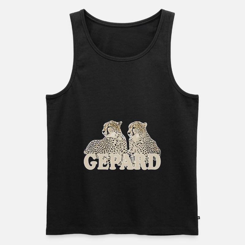 Gepard - Männer Premium Bio Tank Top - Schwarz