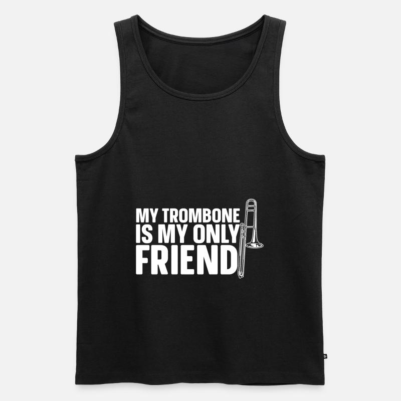 Posaune - Männer Premium Bio Tank Top - Schwarz