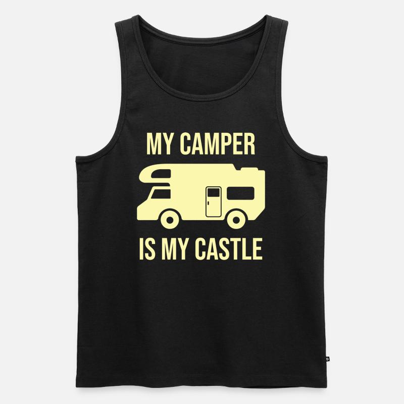 Camper, Camping, Wohnmobil - Männer Premium Bio Tank Top - Schwarz