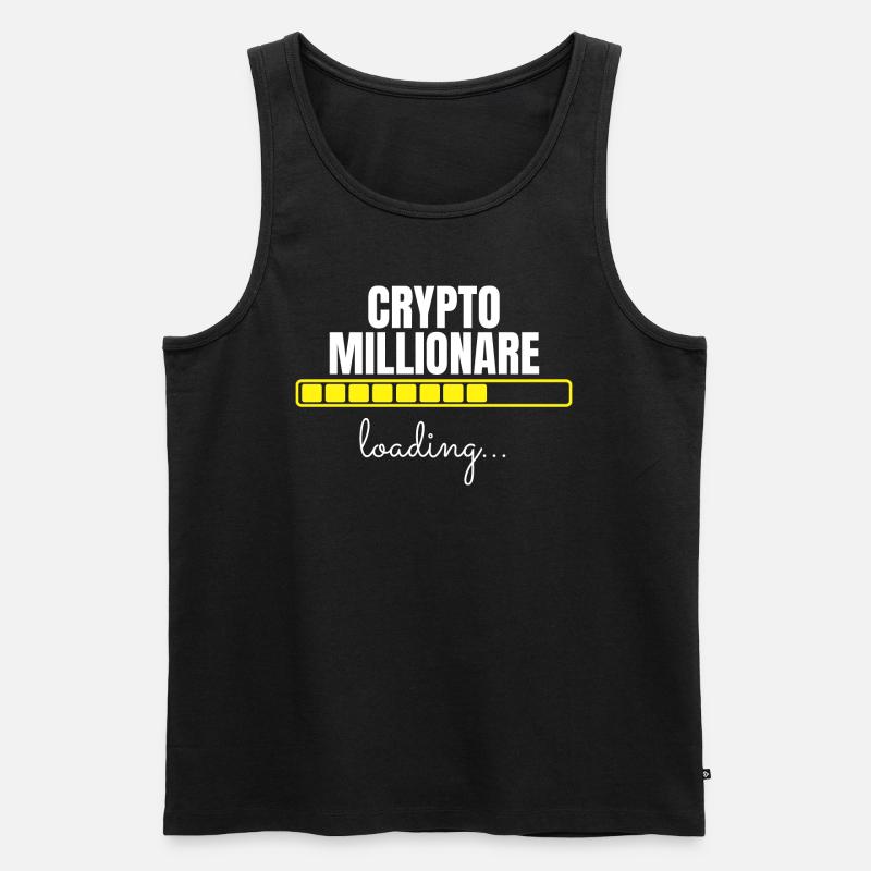 Crypto Millionare loading - Men's Premium Organic Tank Top - black