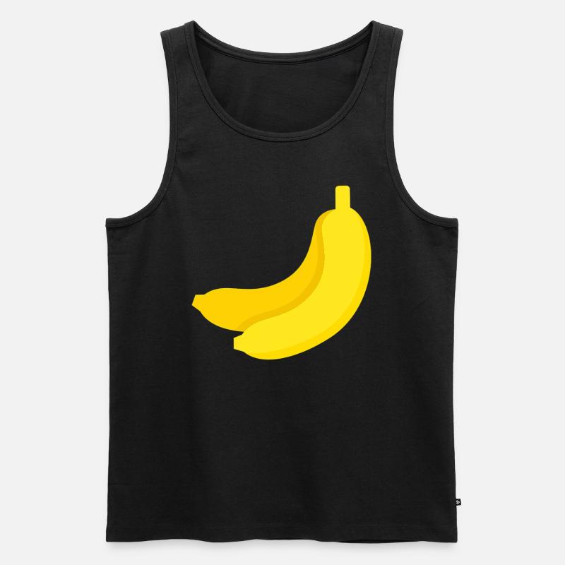 Banane - Männer Premium Bio Tank Top - Schwarz