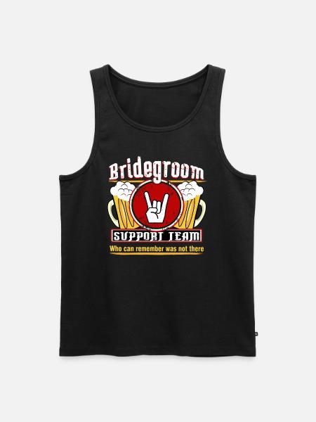 Bridegroom Support Team - Männer Premium Bio Tank Top - Schwarz