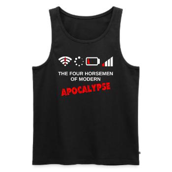 Vier Reiter der Modernen Apokalypse Gamer Nerd - Männer Premium Bio Tank Top - Schwarz - Vorne - AI Model Male 178 light (178cm)