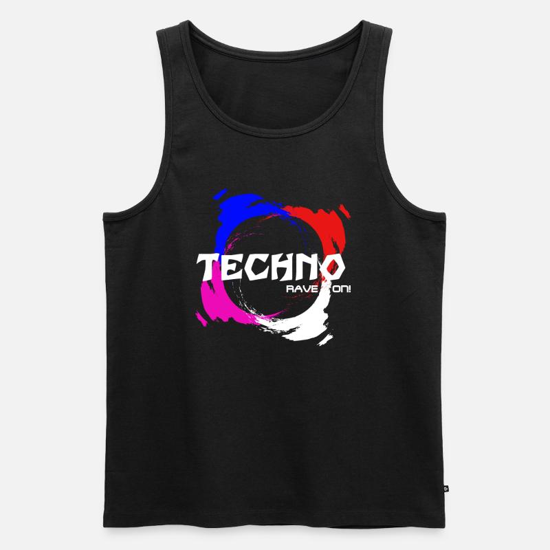 Rave On! - Männer Premium Bio Tank Top - Schwarz