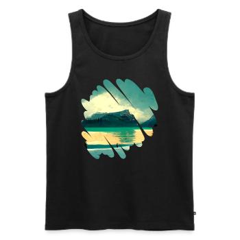 Beautiful nature, landscape - Men's Premium Organic Tank Top - black - Front - Michal (187cm)