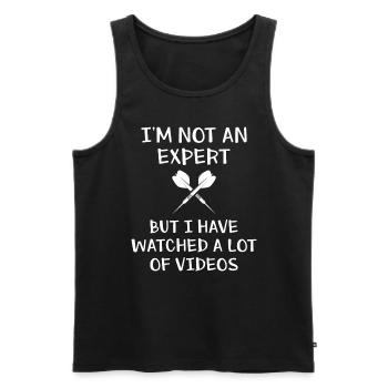 Dartspieler Ich bin kein Experte Lustige Darts - Männer Premium Bio Tank Top - Schwarz - Vorne - AI Model Male 178 light (178cm)