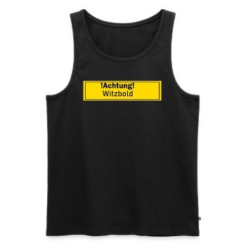 Witzbold witzig Mann Witzig Geschenk Geschenkidee - Männer Premium Bio Tank Top - Schwarz - Vorne - AI Model Male 178 light (178cm)