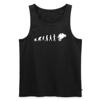 Motorrad evolution - Männer Premium Bio Tank Top - Schwarz - Vorne - AI Model Male 178 light (178cm)