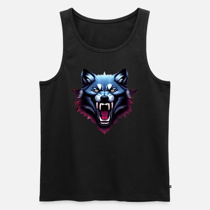 Wolf - Männer Premium Bio Tank Top - undefined