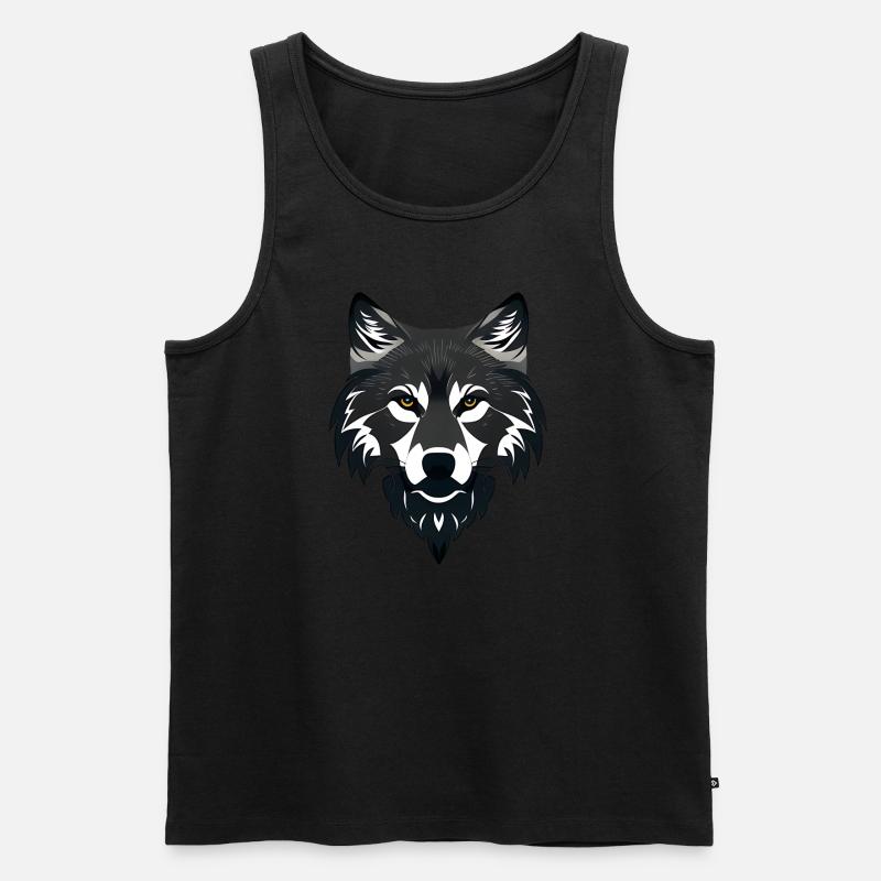 Wolf - Männer Premium Bio Tank Top - undefined