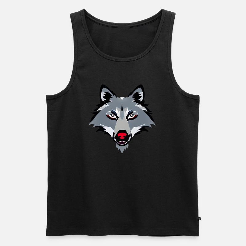 Wolf - Männer Premium Bio Tank Top - undefined
