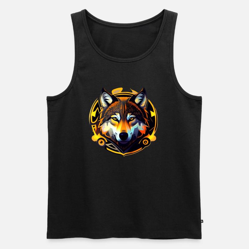 Wolf - Männer Premium Bio Tank Top - undefined