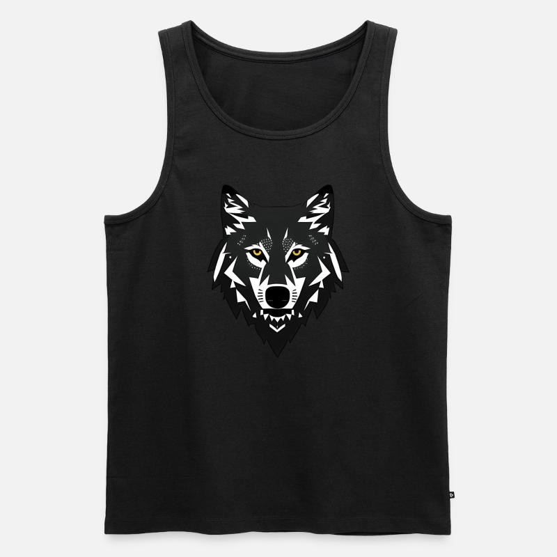 wolf - Men's Premium Organic Tank Top - undefined