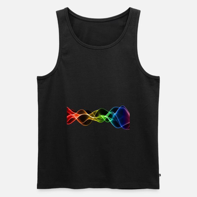 Frequenz Vibration Schwingungen Hertz - Männer Premium Bio Tank Top - Schwarz