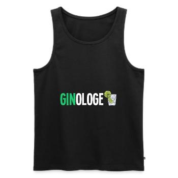 Gin - Gin Cocktail Gin Trinker Geschenk Shirt - Männer Premium Bio Tank Top - Schwarz - Vorne - Michal (187cm)