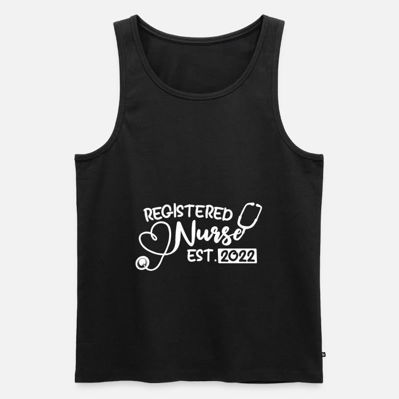 Krankenschwester - Männer Premium Bio Tank Top - Schwarz