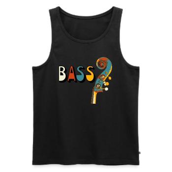 bass escargot3 - Débardeur bio Premium Homme - noir - Devant - Michal (187cm)