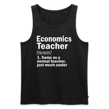 Economics teacher economists Economics gift - Men's Premium Organic Tank Top - black - Front - AI Model Male 178 light (178cm)