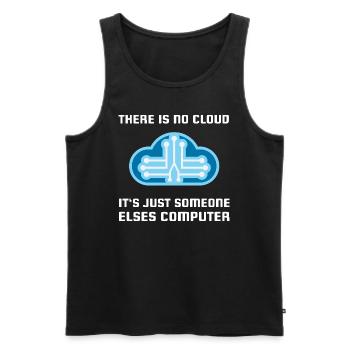 There is no Cloud It's just someone elses Computer - Men's Premium Organic Tank Top - black - Front - AI Model Male 178 light (178cm)