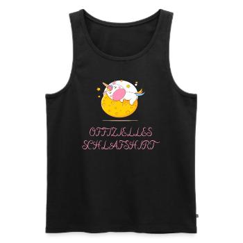 OFFIZIELLES SCHLAFSHIRT - Männer Premium Bio Tank Top - Schwarz - Vorne - Michal (187cm)