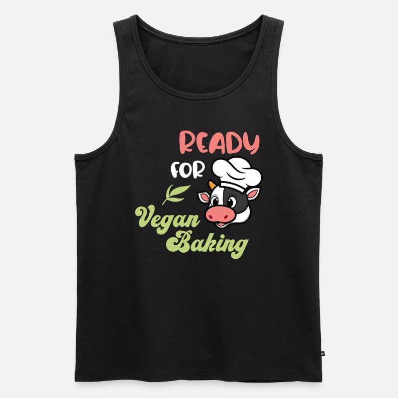 Ready for Vegan Baking - Männer Premium Bio Tank Top - Schwarz