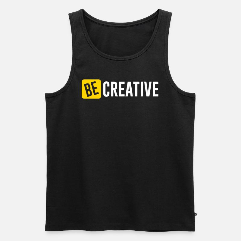 Be Creative - Männer Premium Bio Tank Top - Schwarz