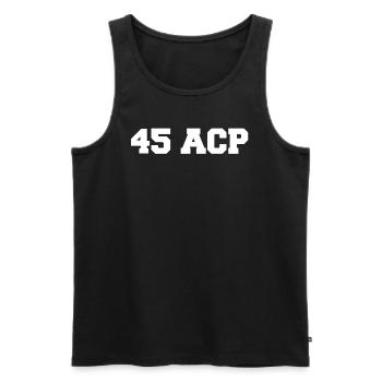 Just 45ACP white - Männer Premium Bio Tank Top - Schwarz - Vorne - Michal (187cm)