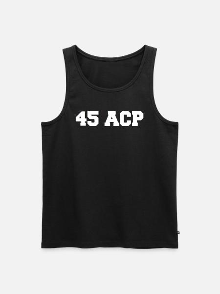 Just 45ACP white - Männer Premium Bio Tank Top - Schwarz