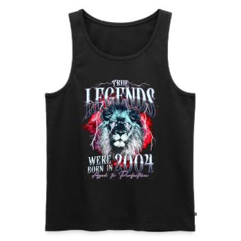 Legends were born in 2004 - Men's Premium Organic Tank Top - black - Front - Michal (187cm)