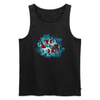 Koi - Männer Premium Bio Tank Top - Schwarz - Vorne - Michal (187cm)