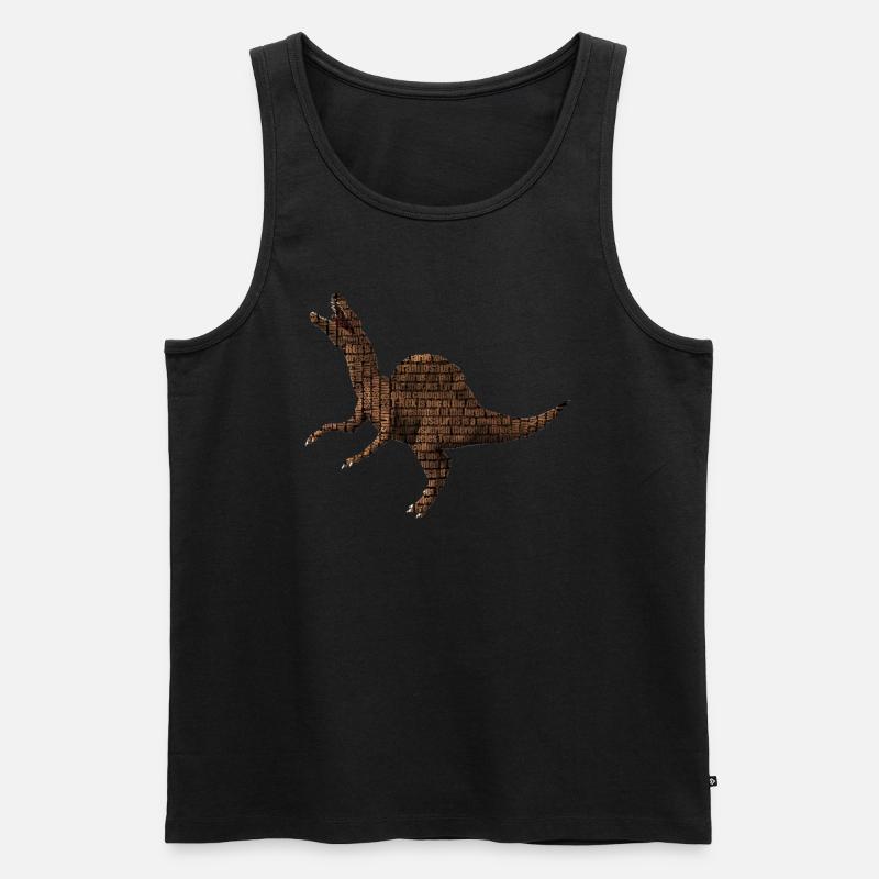 Dinosaurier - Männer Premium Bio Tank Top - Schwarz