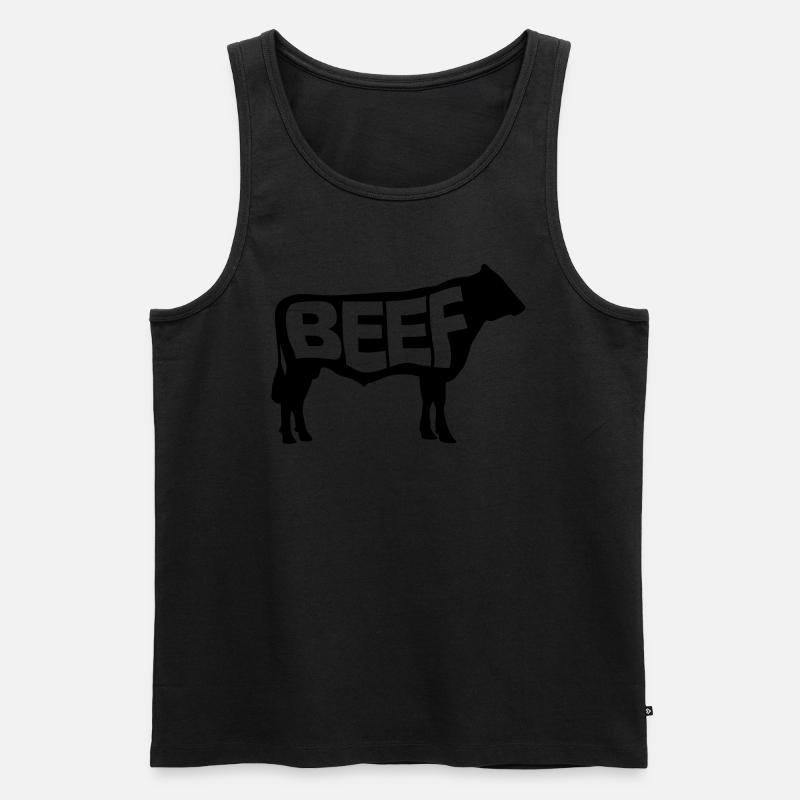 Beef - Männer Premium Bio Tank Top - Schwarz
