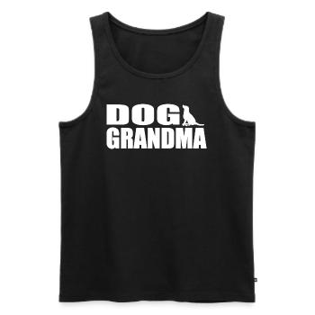 Dog Grandma chien propriétaire de chien cadeau - Débardeur bio Premium Homme - noir - Devant - Michal (187cm)
