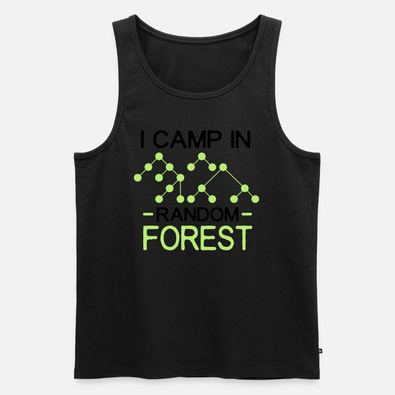 i camp in random forest black - Männer Premium Bio Tank Top - Schwarz