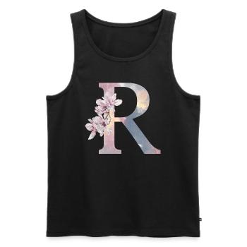 Point R - Men's Premium Organic Tank Top - black - Front - AI Model Male 178 light (178cm)