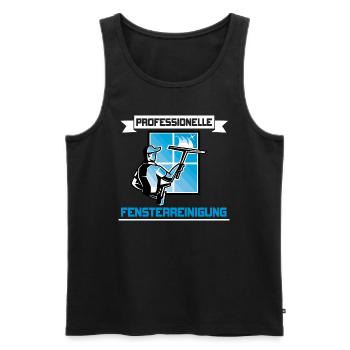 Professonelle Fensterreinigung B - Männer Premium Bio Tank Top - Schwarz - Vorne - Michal (187cm)