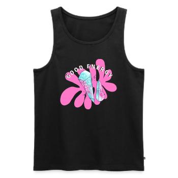 Good energy - Männer Premium Bio Tank Top - Schwarz - Vorne - AI Model Male 178 light (178cm)